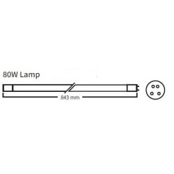 Filtreau UVC Select 80W / 80000 Lamp  GPH843T5LCA RLS0002