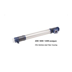 316L stanless Steel Metal Tube / Housing 40W / 80W / 120W Amalgam